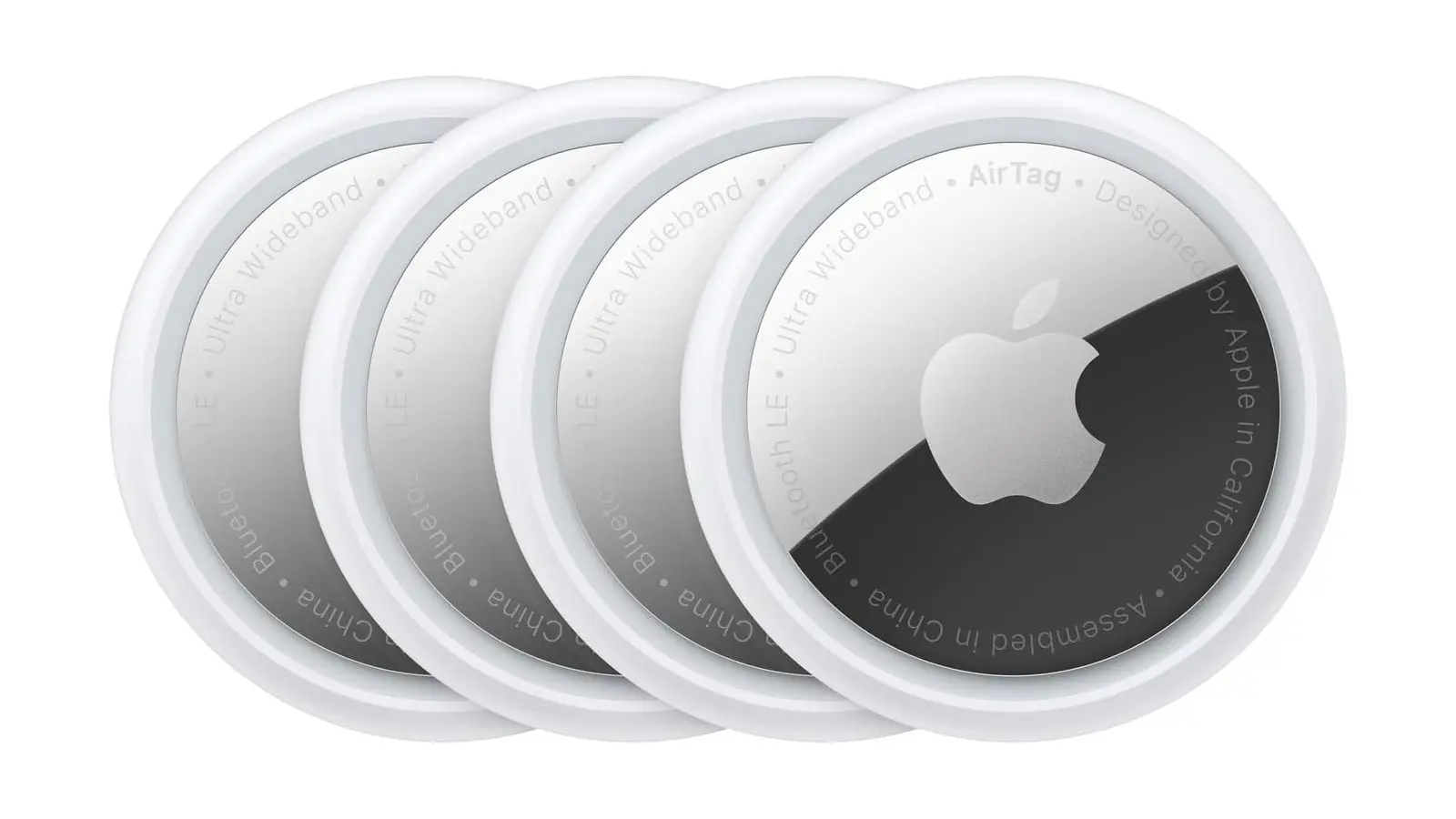 Apple AirTag 4-pack featuring precision tracking and Find My network integration for autonomous commuter asset management.