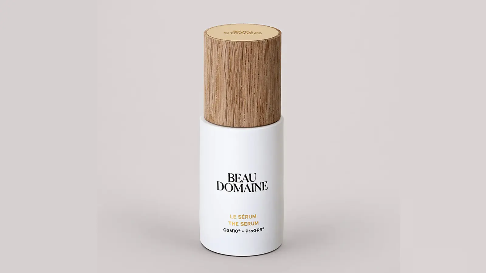 The Serum by Beau Domaine, an anti-aging face serum concentrated with GSM10 and ProGR3 grape-derived antioxidants.