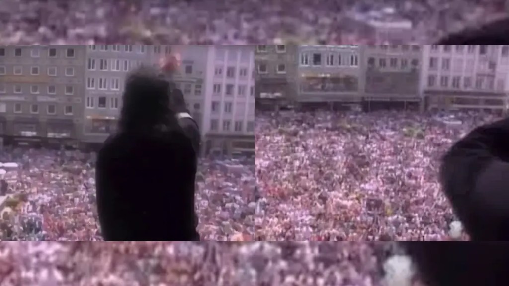 Michael Jackson hotel crowd documenting Michael Jackson's fame and media narrative — Forensic MJ Archive.