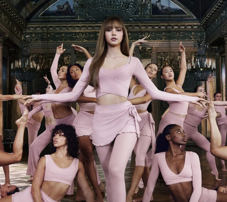 BLACKPINK's LISA stars in the Nike x Skims Spring 2026 campaign, wearing the monochromatic ballet-core apparel collection.