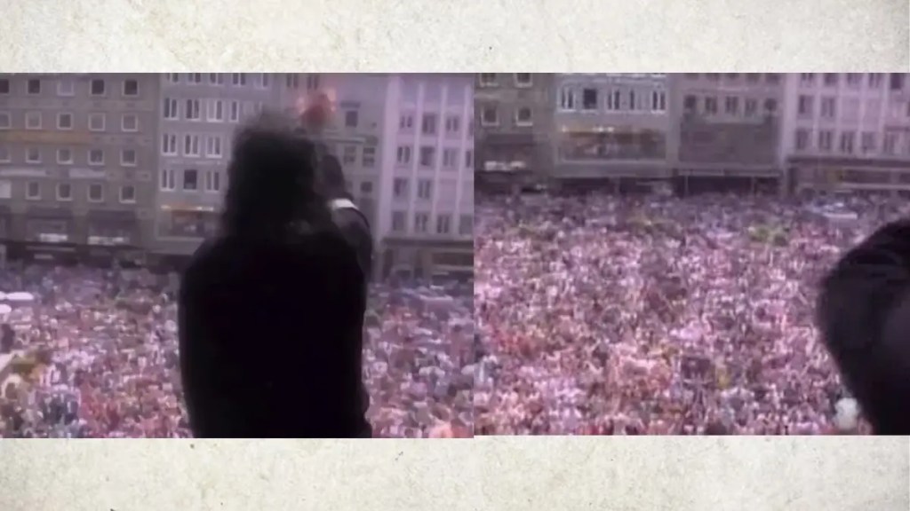 Michael Jackson hotel crowd documenting Michael Jackson's fame and media narrative — Forensic MJ Archive.