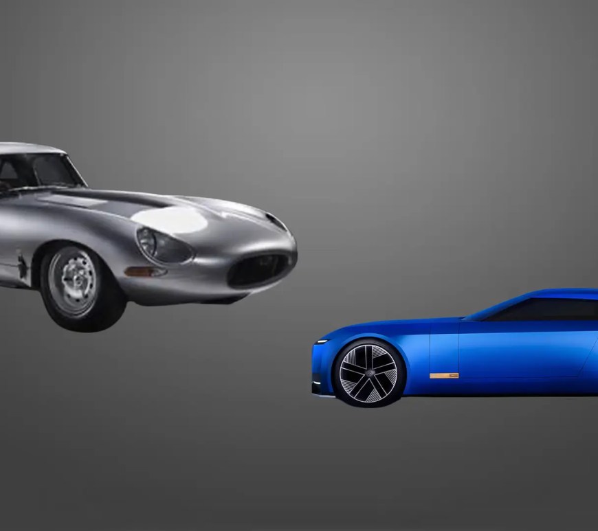 The Jaguar 16-bar horizontal 'Strikethrough' motif, a technical design element representing the brand's shift toward linear, software-driven automotive aesthetics.