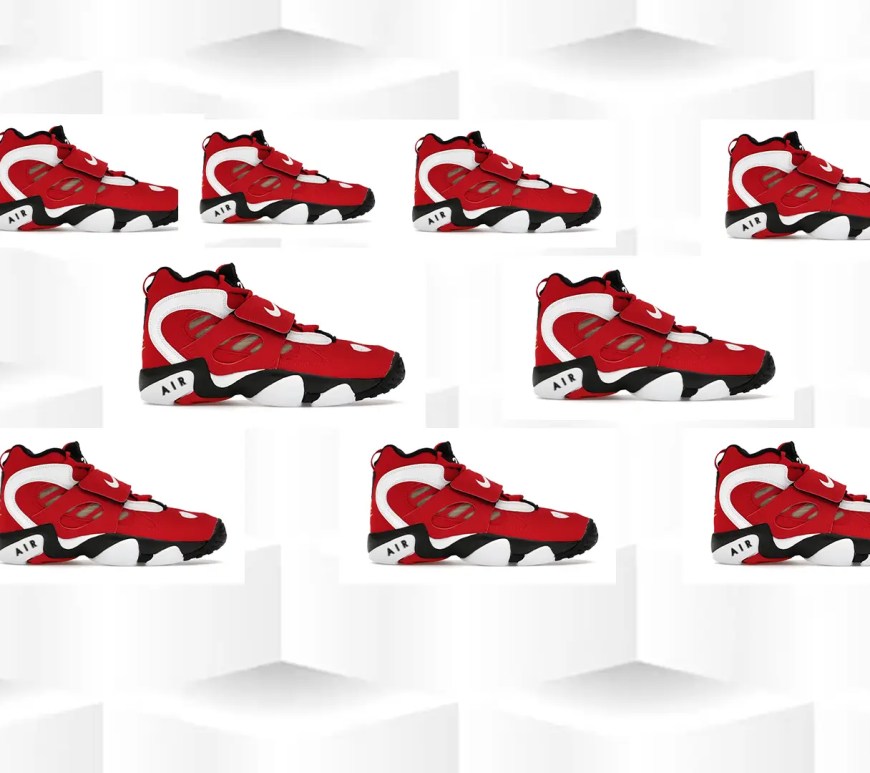 Nike Air Diamond Turf 2 retro sneaker featuring the signature midfoot strap design against a 3D background.
