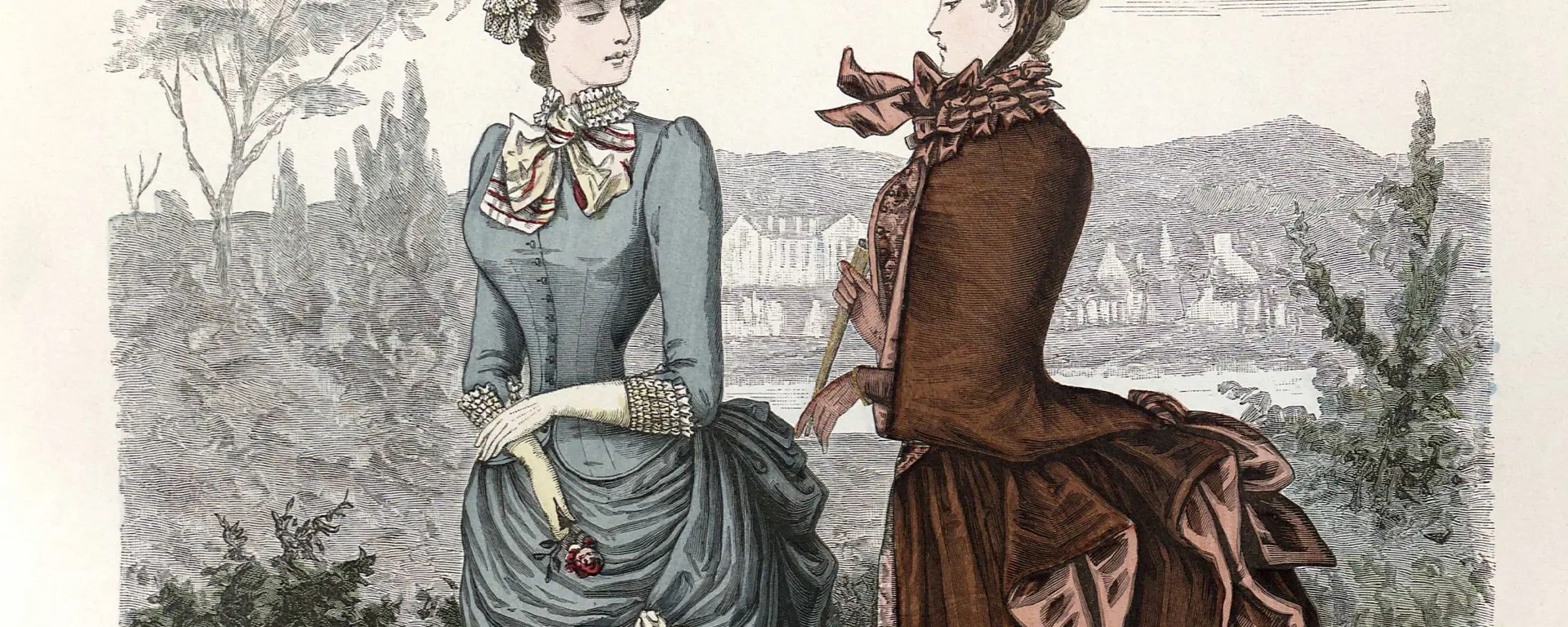 Public domain fashion history print depicting period costume and style details.