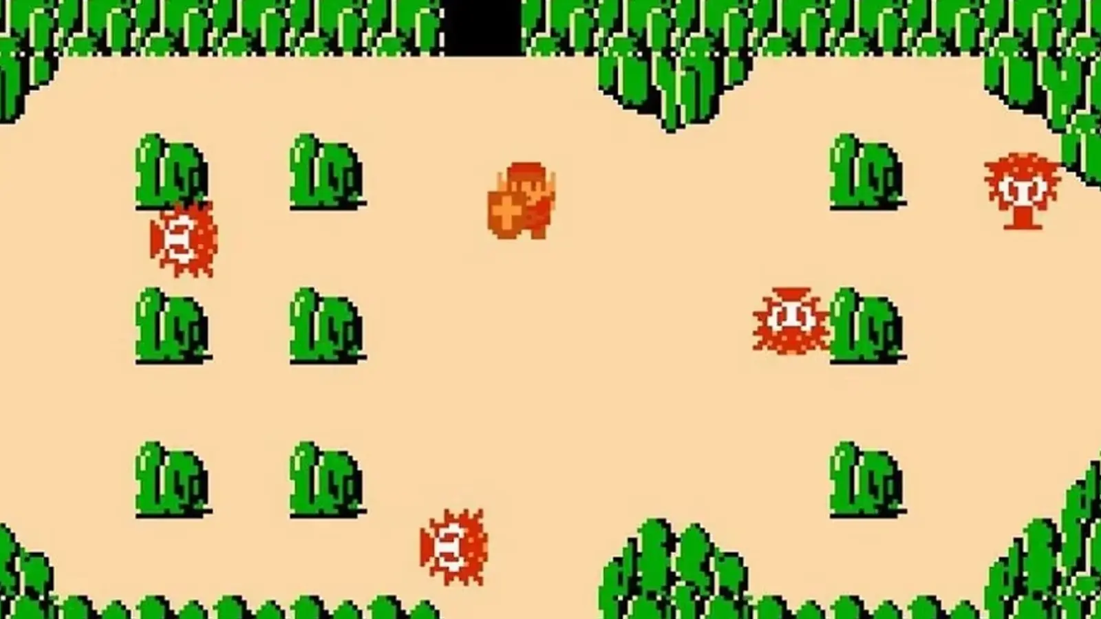 Internal view of a 1986 Legend of Zelda NES gold cartridge circuit board map featuring the MMC1 mapper chip, an 8KB SRAM chip for game saves, and the CR2032 lithium battery.
