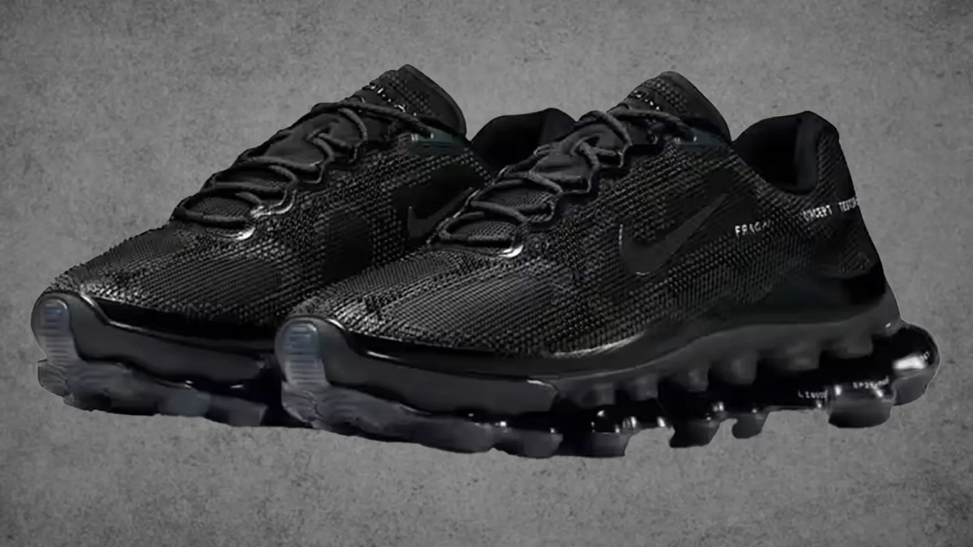 A technical close-up shot of the Nike Air Liquid Max’s segmented point-loaded Air unit, highlighting the flattened and widened liquid-look pods and the translucent outsole architecture designed for 2026 fluid motion engineering.