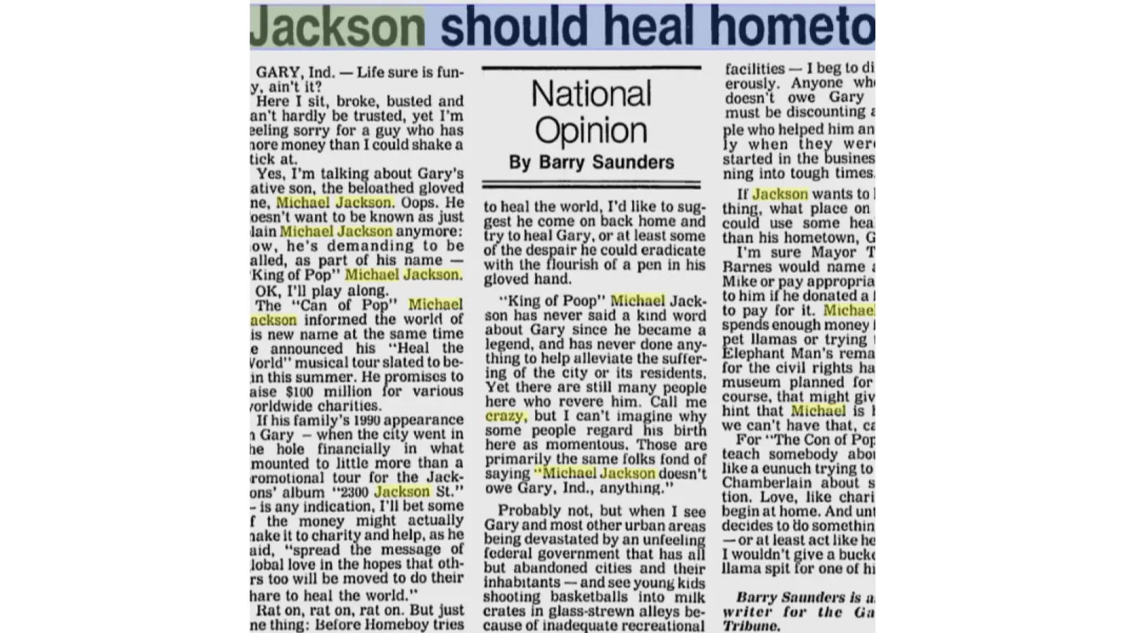 A collection of 1990s tabloid newspaper clippings featuring sensationalized headlines about Michael Jackson's appearance and lifestyle prior to 1993.