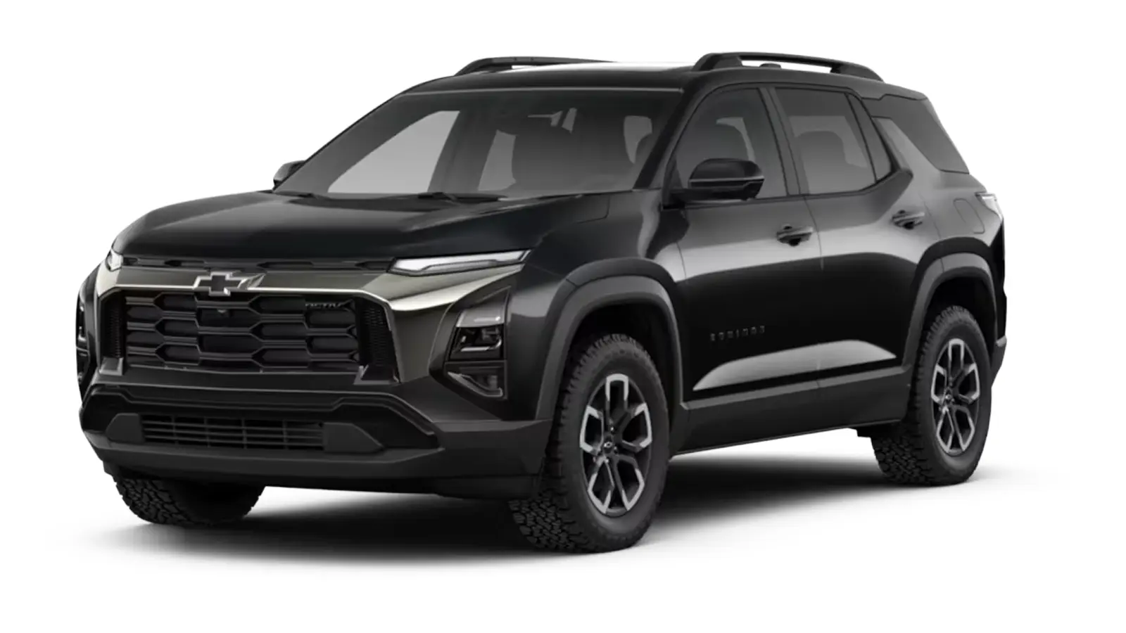 A 2026 Chevy Equinox Activ in black against a white background.