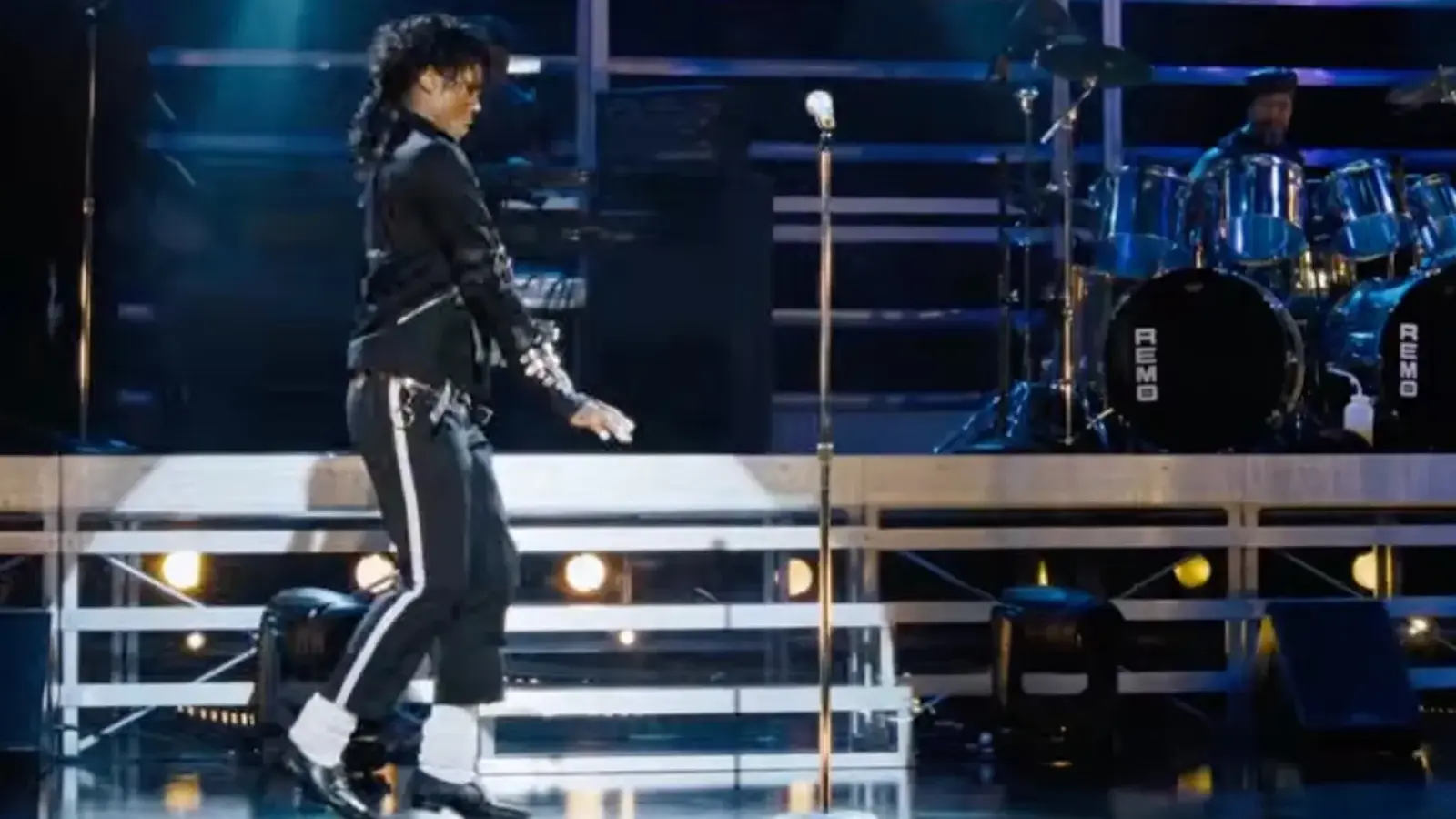 A promotional still of Jaafar Jackson as Michael Jackson from the 'Michael' biopic (2026)