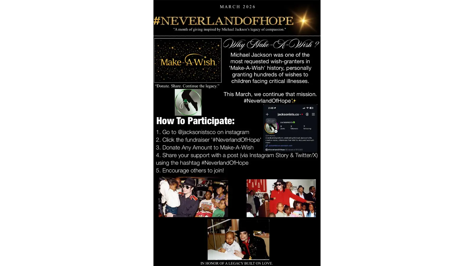A brochure scan of the Michael Jackson Neverland of Hope Project