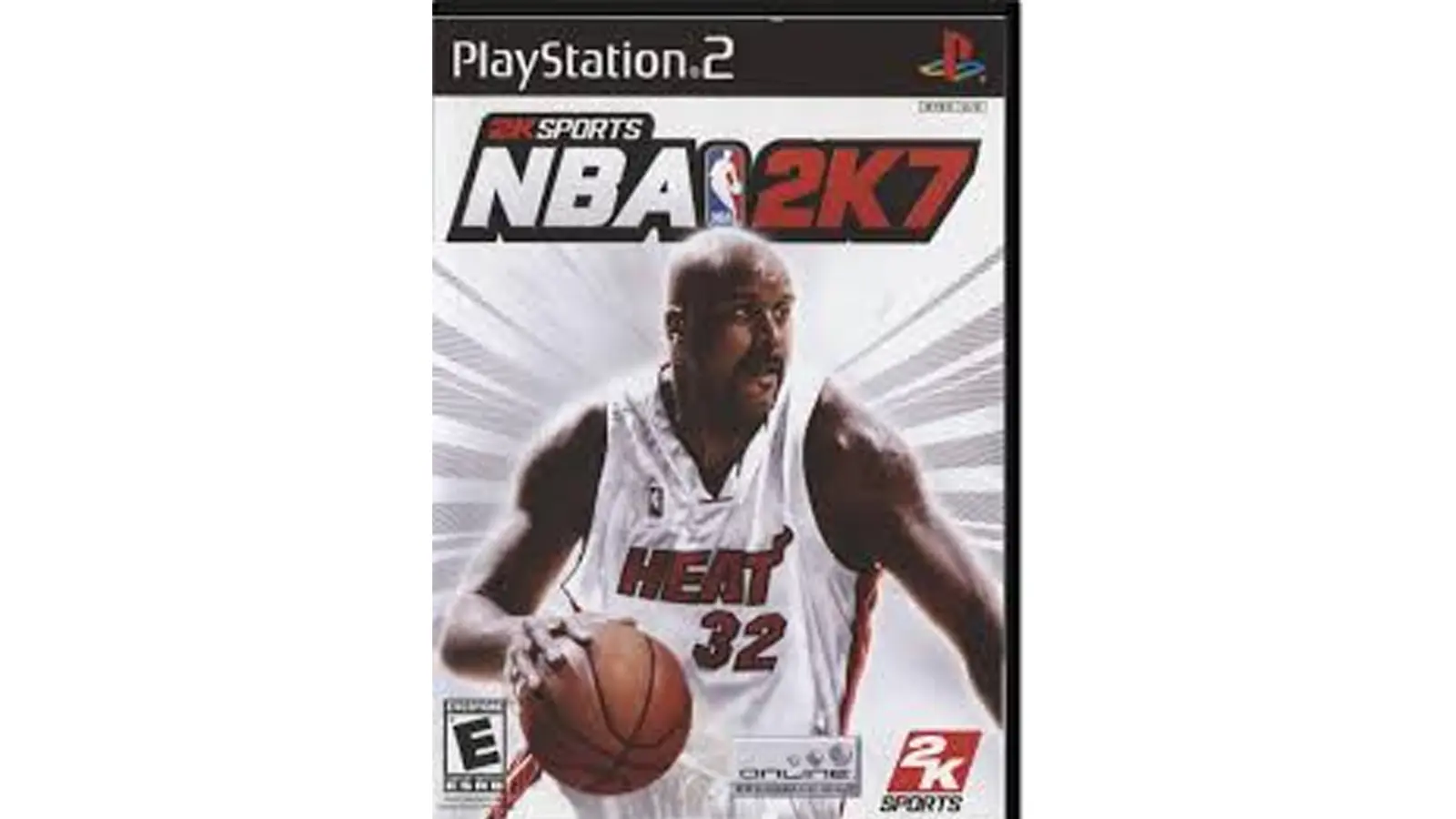 NBA 2K7 cover art featuring Shaquille O'Neal in a Miami Heat jersey