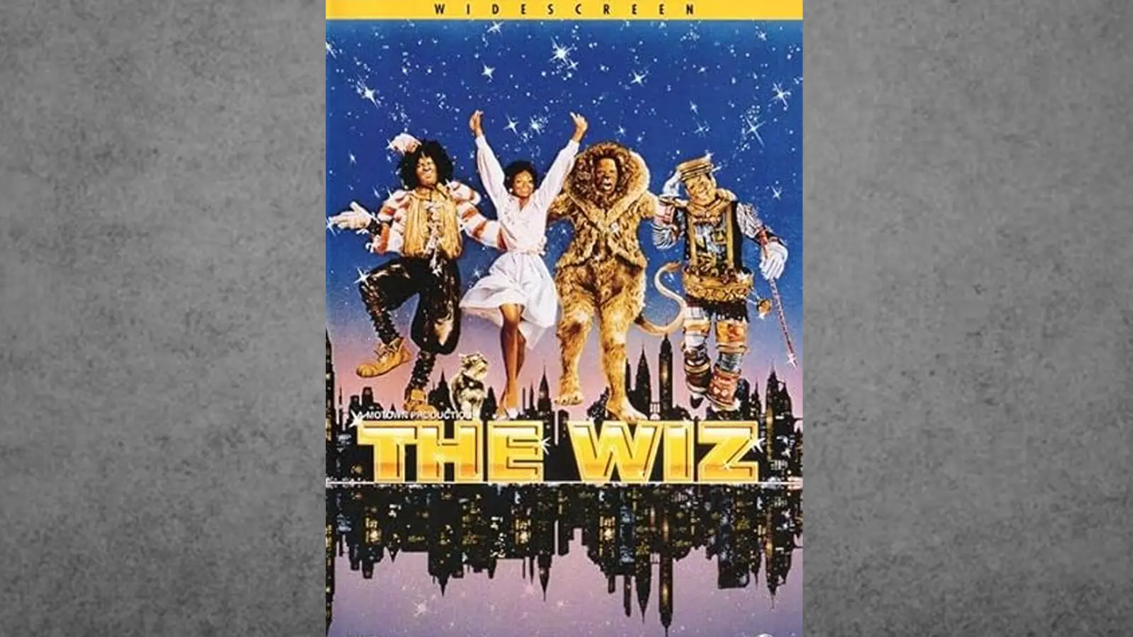 Visual depiction of The Wiz (1978) and the DVD Color against a grey background.