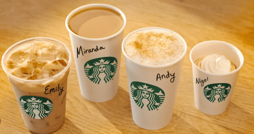 The Starbucks x Devil Wears Prada Menu