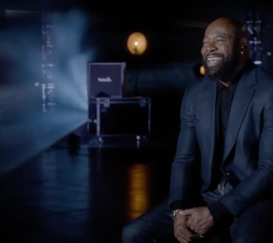 A still of Antoine Fuqua being interviewed for the 'Michael' movie (2006)