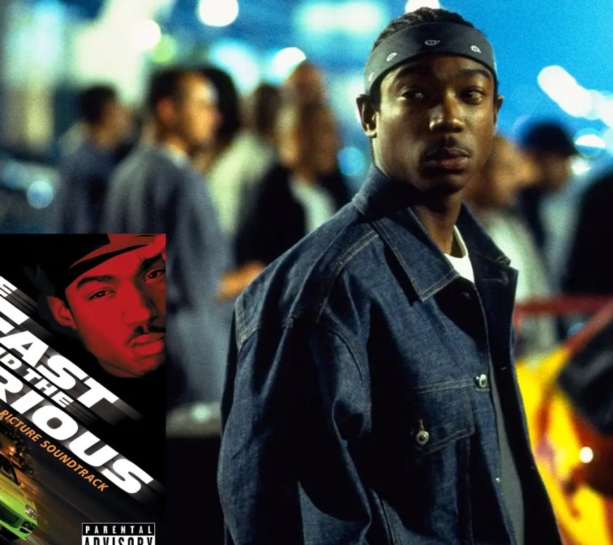 Ja Rule in The Fast & The Furious (2000), alongside an image of the Soundtrack.