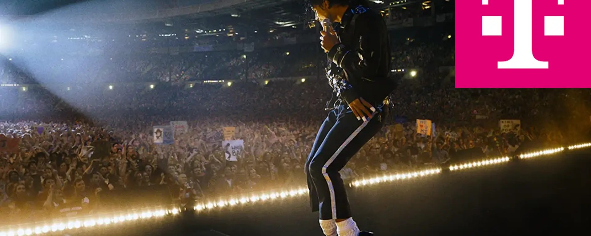 A still of Jaafar Jackson portraying Michael Jackson in the 2026 movie "MICHAEL"