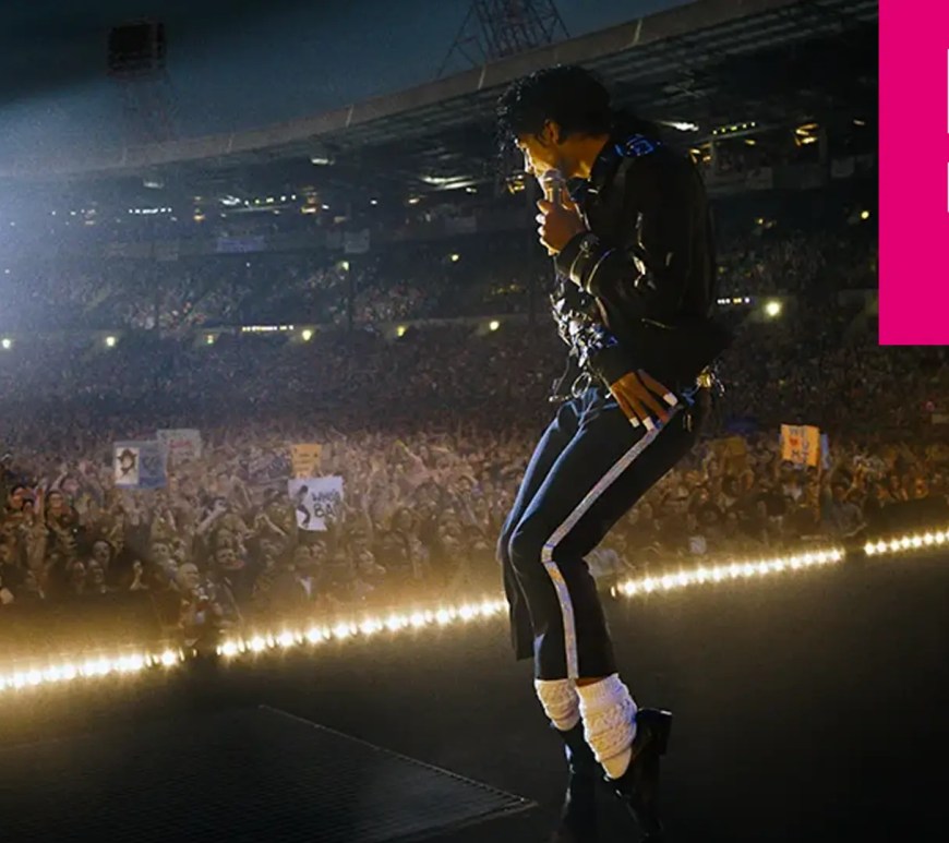 A still of Jaafar Jackson portraying Michael Jackson in the 2026 movie "MICHAEL"