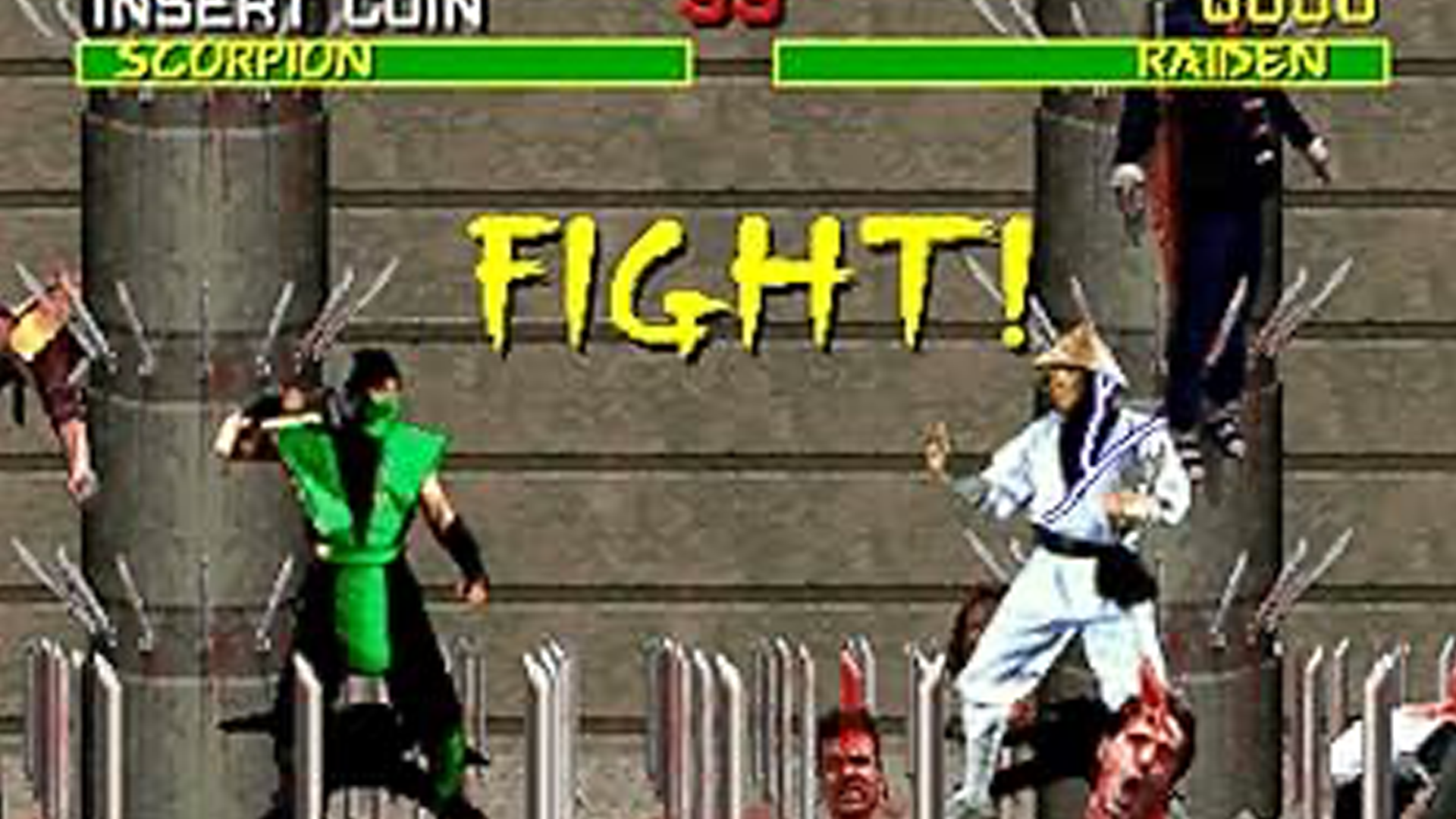A screenshot of the 'Mortal Kombat 2' gameplay from 1992.