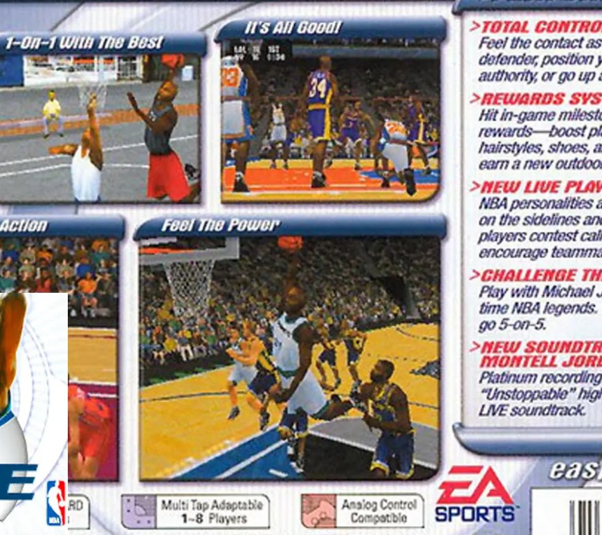 A look at the cover of NBA Live 01 with Kevin Garnett.