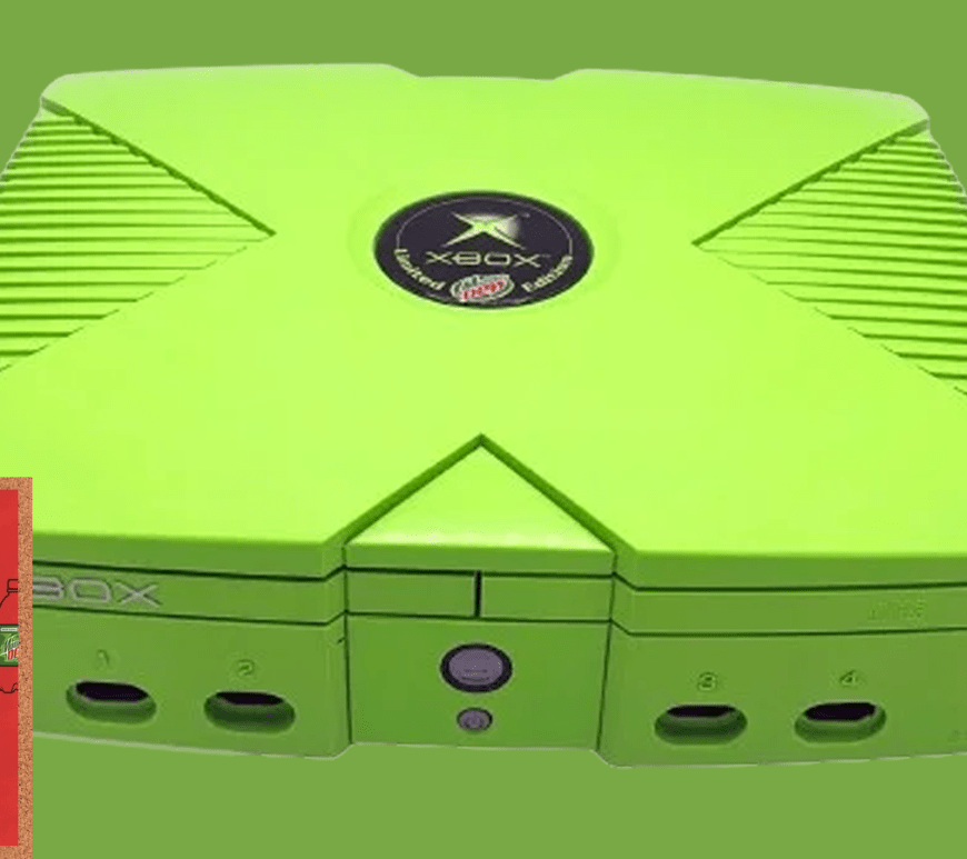 Xbox and Mountain Dew 2004 partnership green xbox
