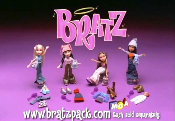 A still of the first Bratz collection from 2001