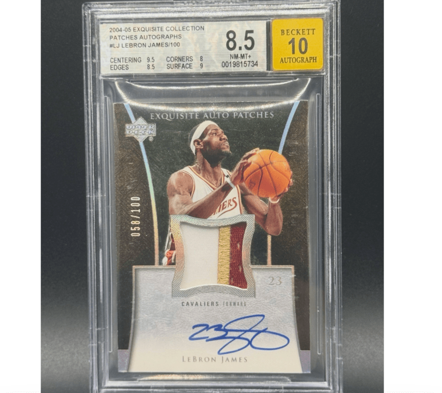 A look at LeBron James sophomore season card.