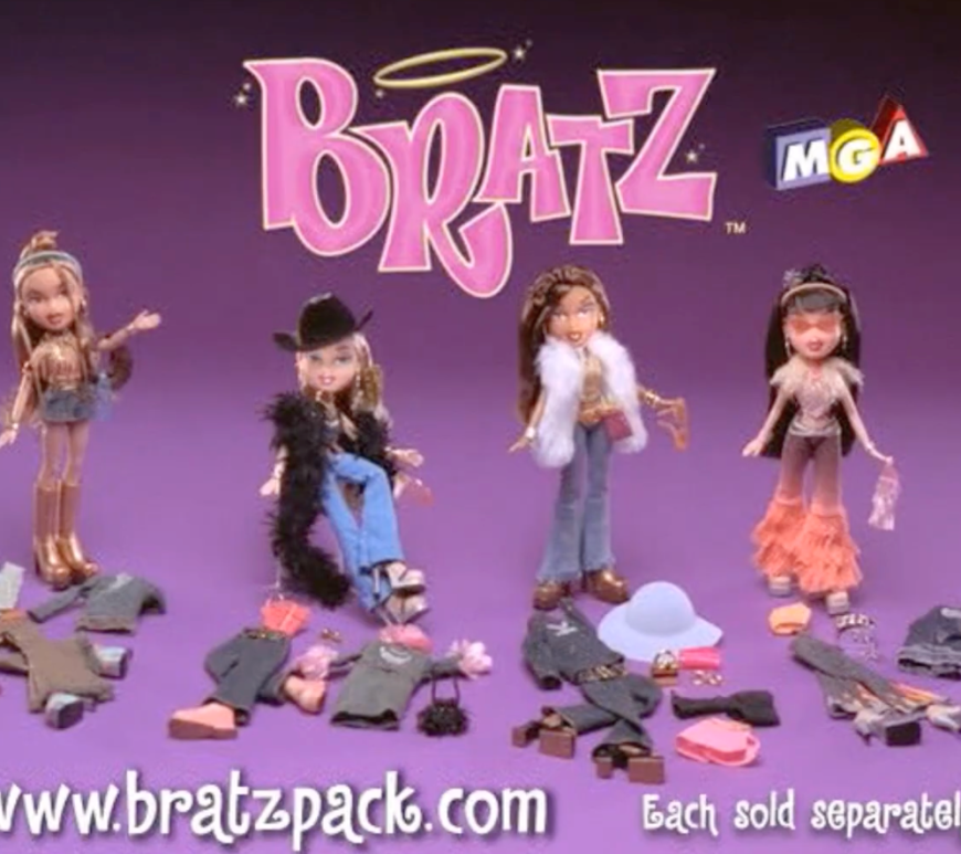 A still of the Bratz Funk N Glow commercial circa 2002