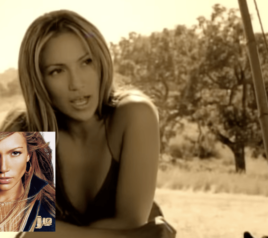 A still of Jennifer Lopez from her Ain't It Funny music video (2001)