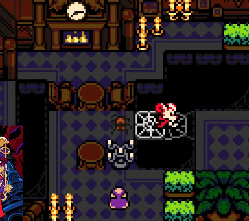 Mina the Hollower promotional launch artwork showing the gothic 8-bit pixel art style of the Game Boy Color inspired action adventure game.