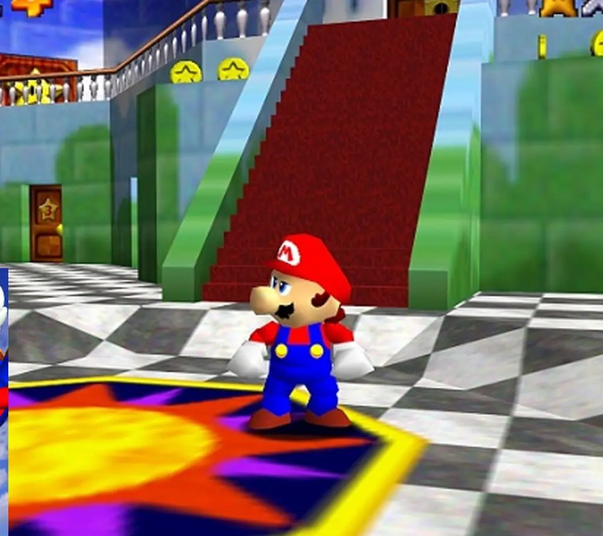 A still from Super Mario 96 showing Mario in action