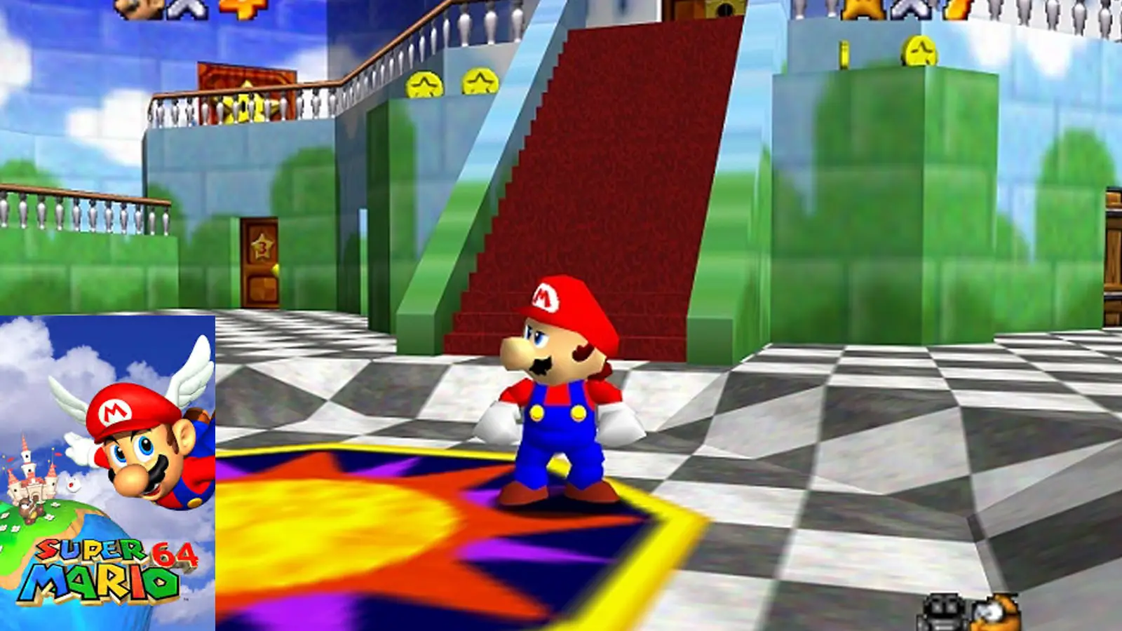A still from Super Mario 96 showing Mario in action