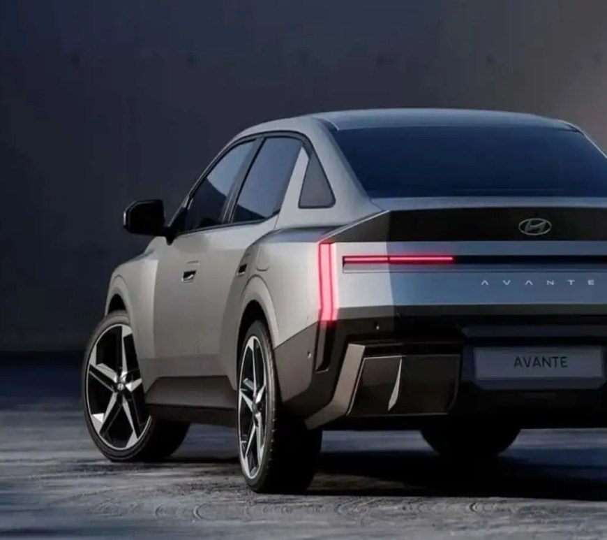 A crisp side-profile shot showing the 2027 Hyundai elanta