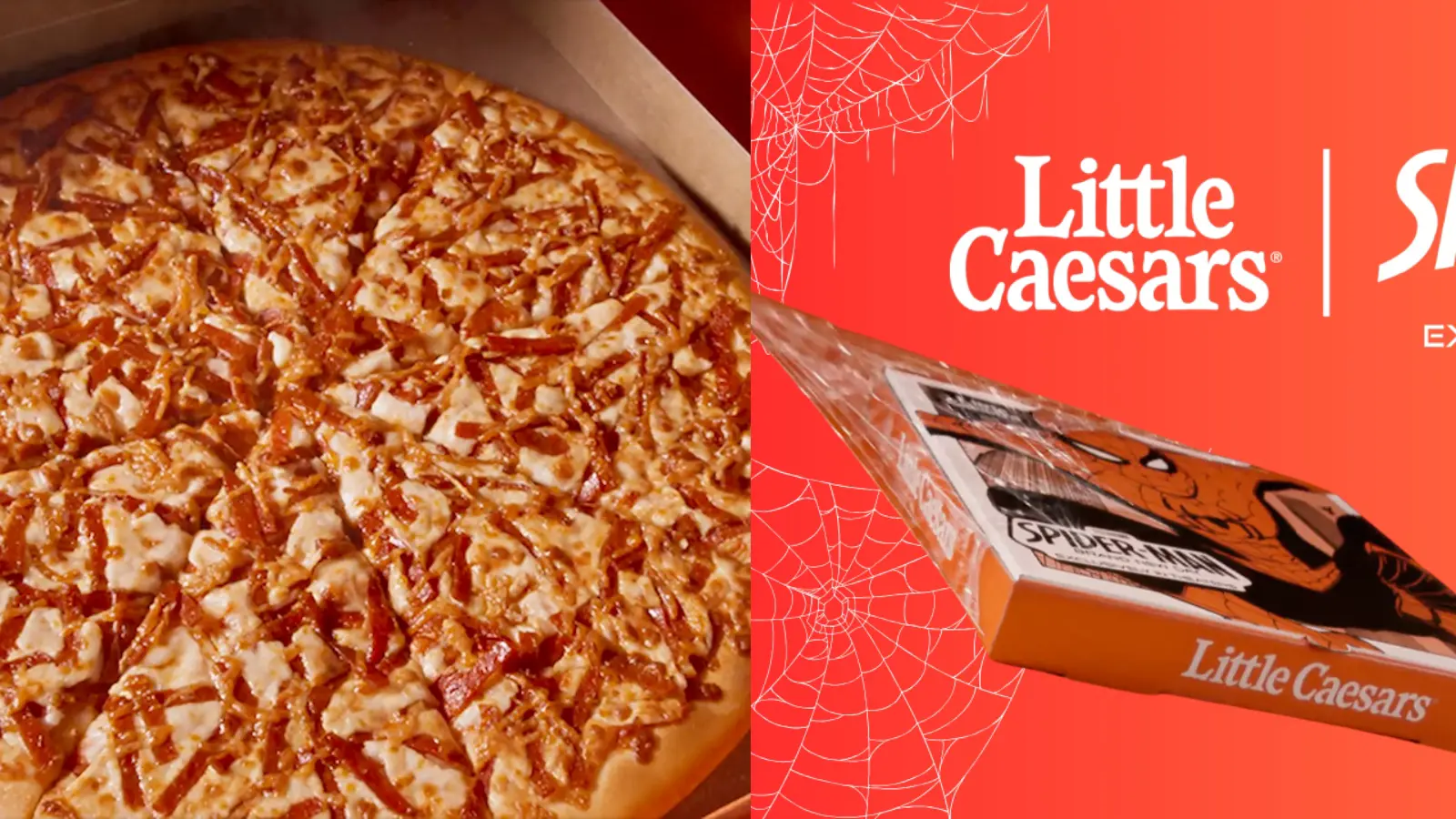 Little Caesars Drops a Giant Marvel Crossover With the Spider-Man “Webberoni” Pizza