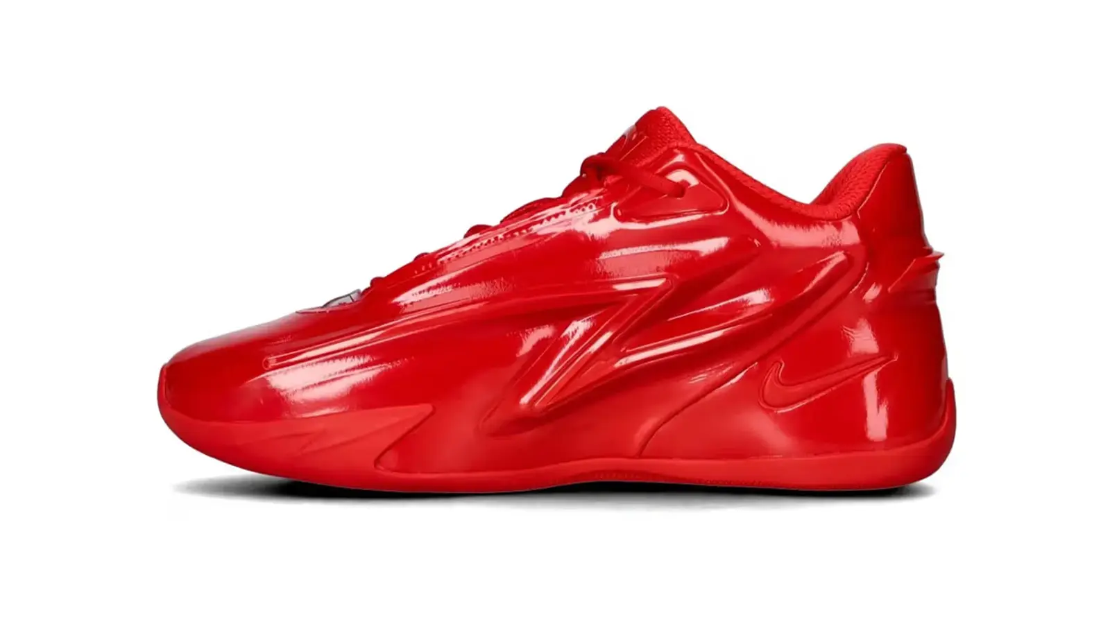 Nike KD 19 "Candy Apple" basketball sneaker in a vibrant University Red colorway featuring a sculpted upper, performance-focused design, and full-length cushioning.