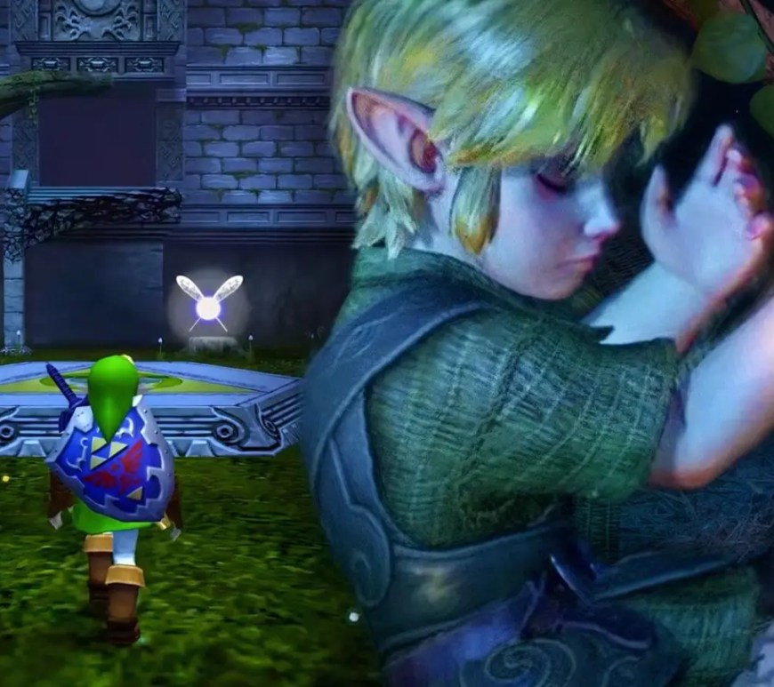 A clean horizontal view of Zelda: Ocarina of Time remake.