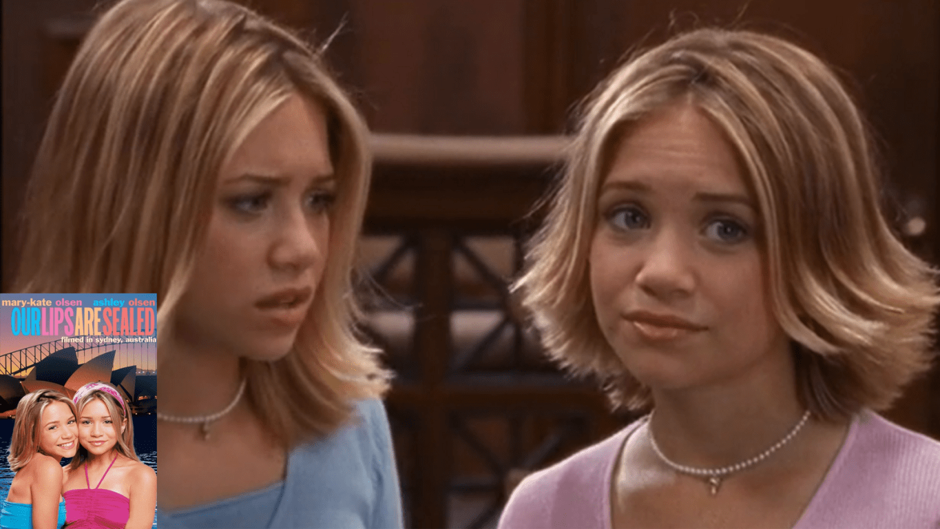 A still from Mary Kate and Ashley's Our Lips Our Sealed (2004)