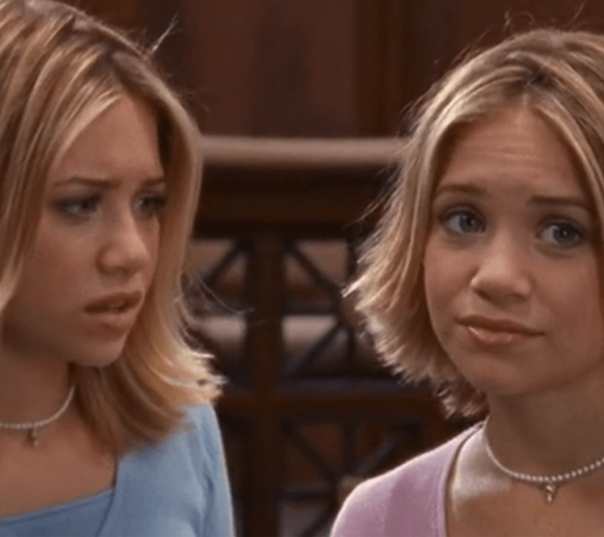 A still from Mary Kate and Ashley's Our Lips Our Sealed (2004)