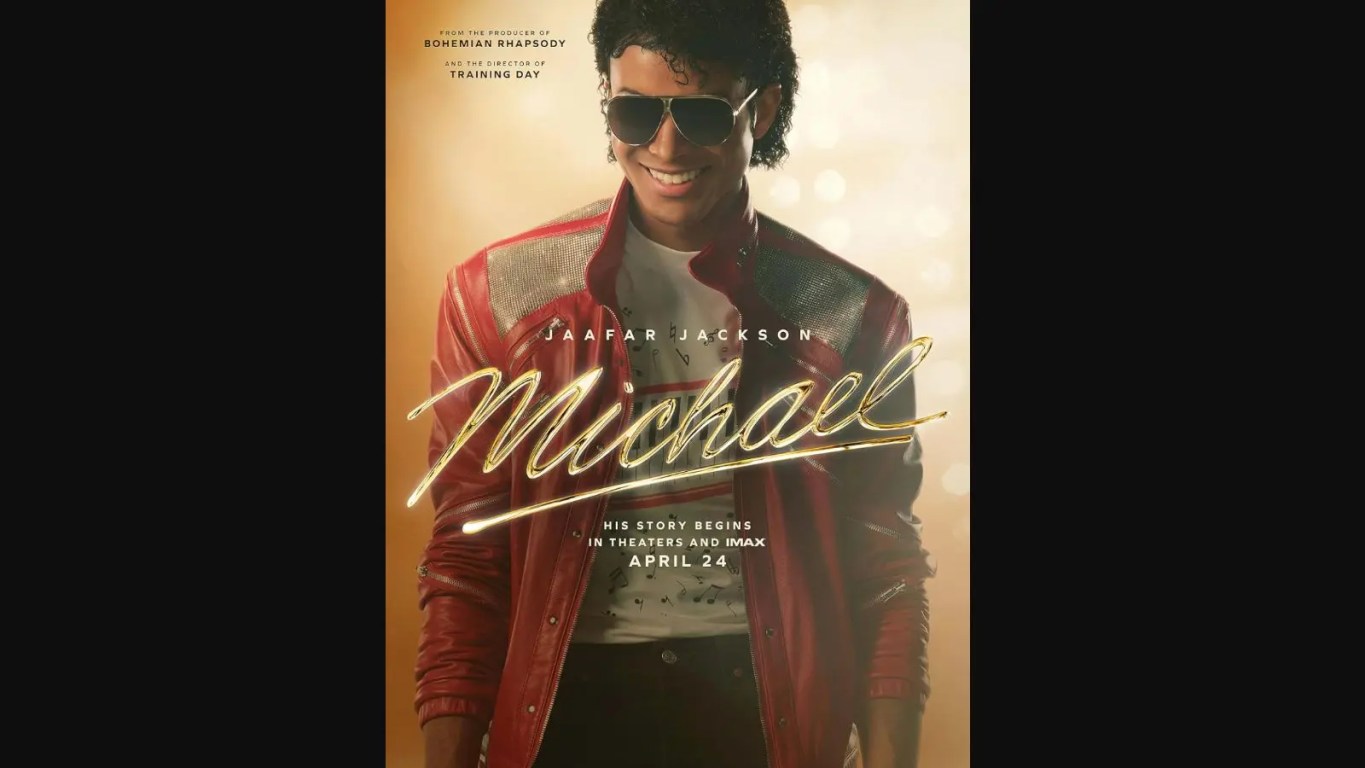 A crisp poster from Michael (2026) starring Jaafar Jackson.