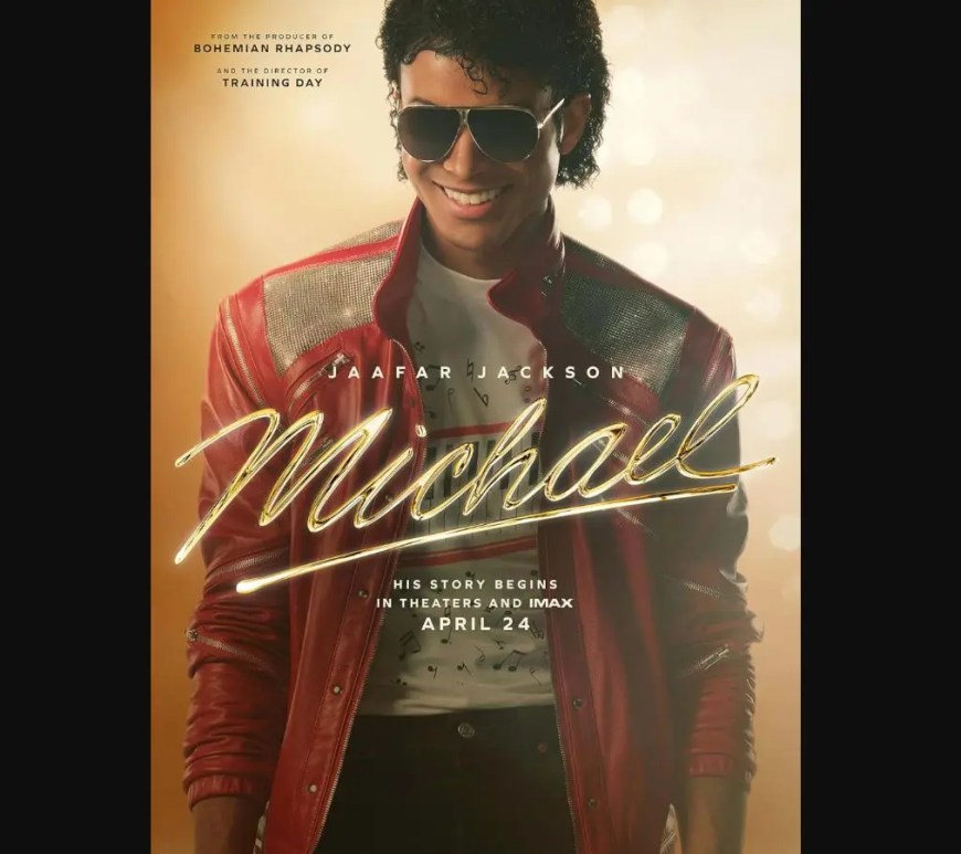 A crisp poster from Michael (2026) starring Jaafar Jackson.