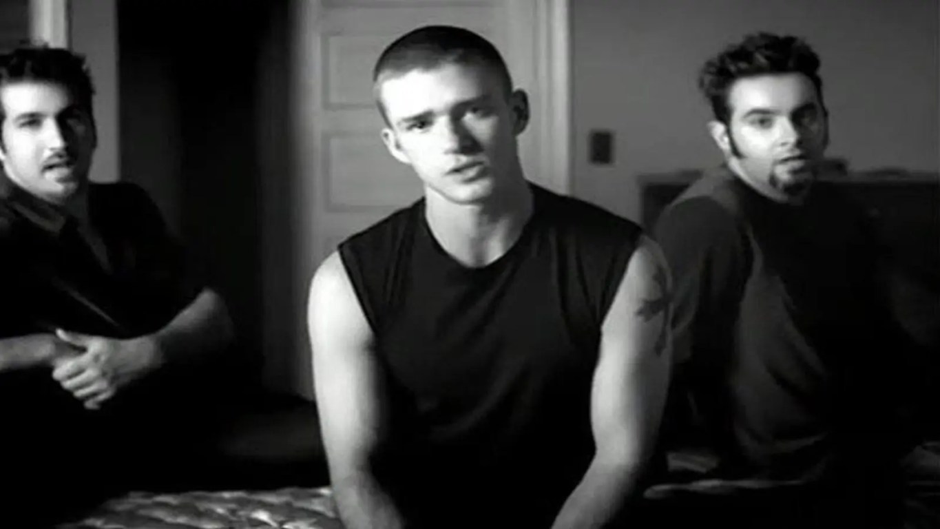 A still of NSYNC from their 2001 single "Gone"