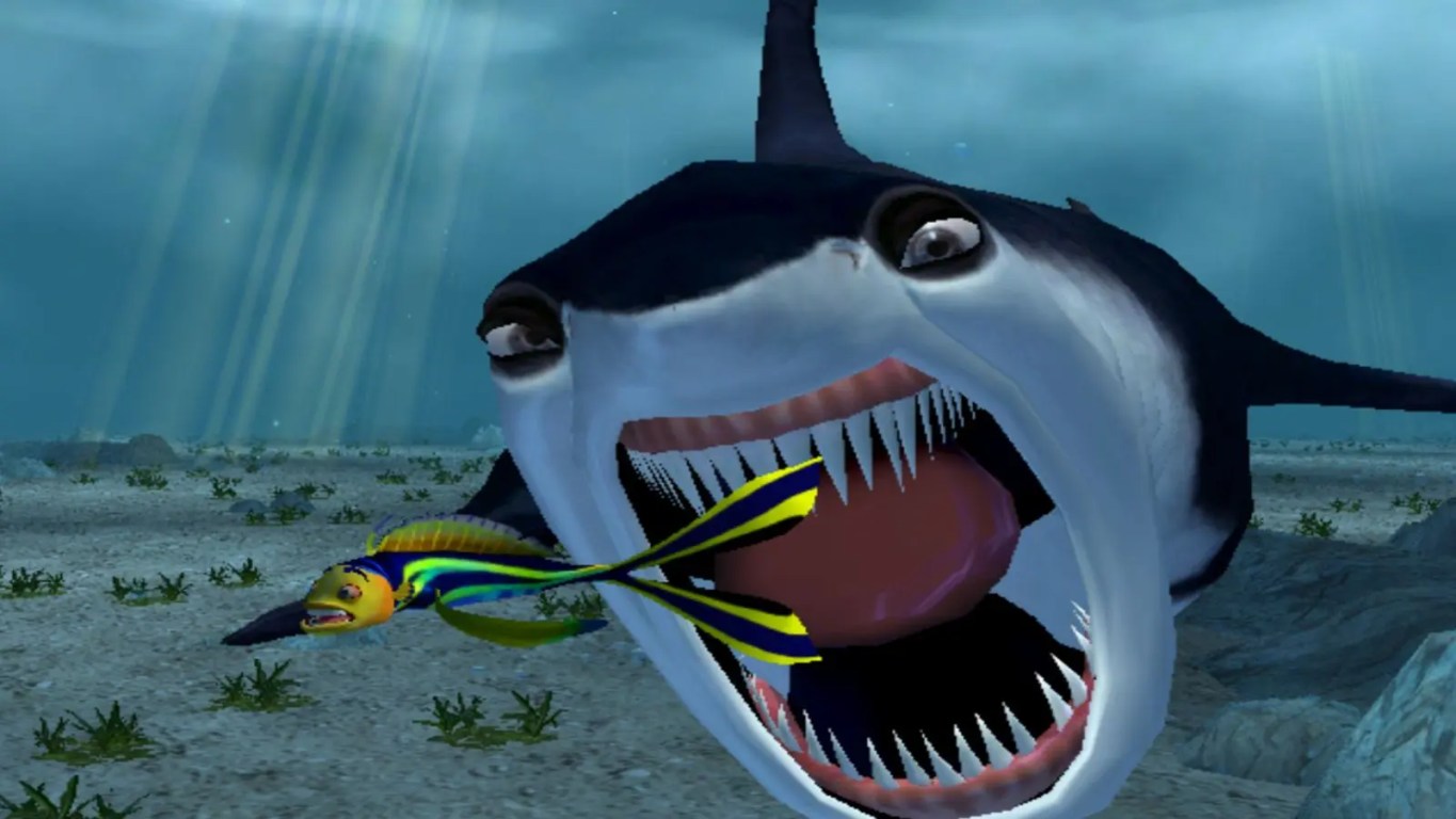 A still from Shark Tale: The Video Game (2004)