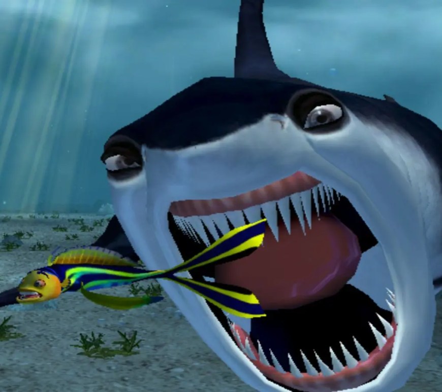 A still from Shark Tale: The Video Game (2004)