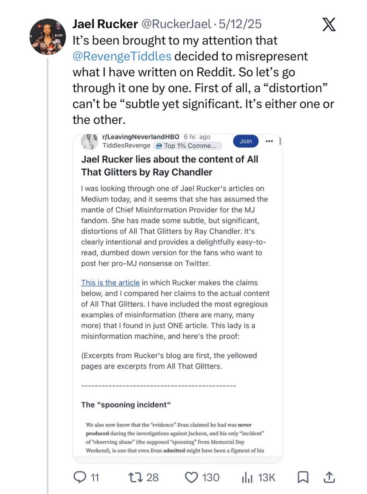 Beware of The LeavingNeverlandHBO Subreddit -