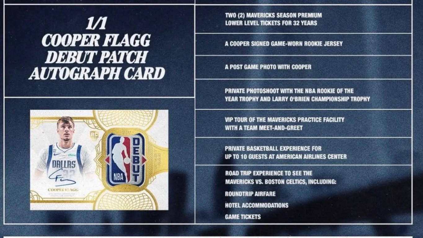 Cooper Flagg Topps card