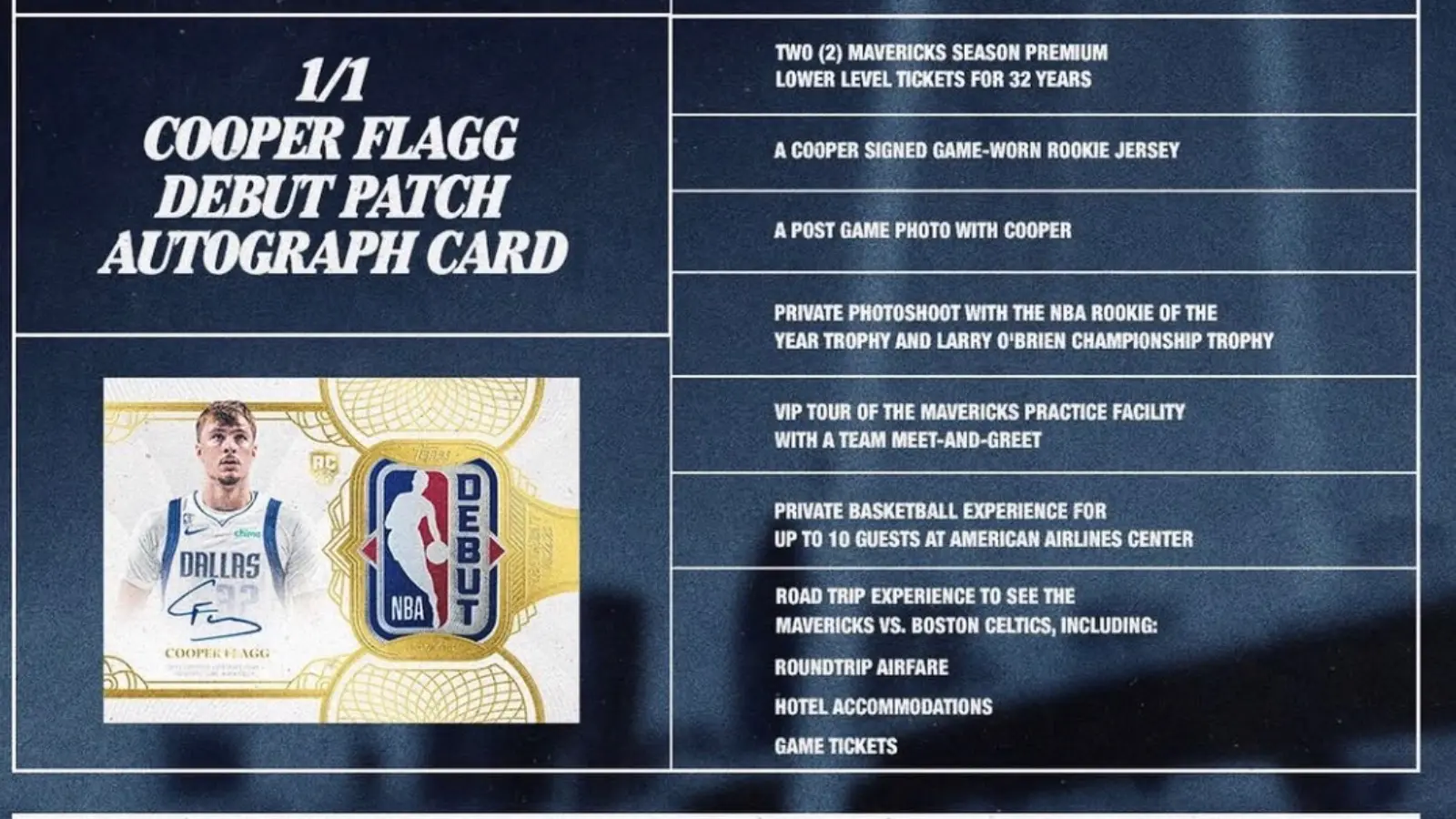 A 1-of-1 Cooper Flagg Card Just Hit Packs, and the Dallas Mavericks Are Offering a Historic 7-Piece Trade Package