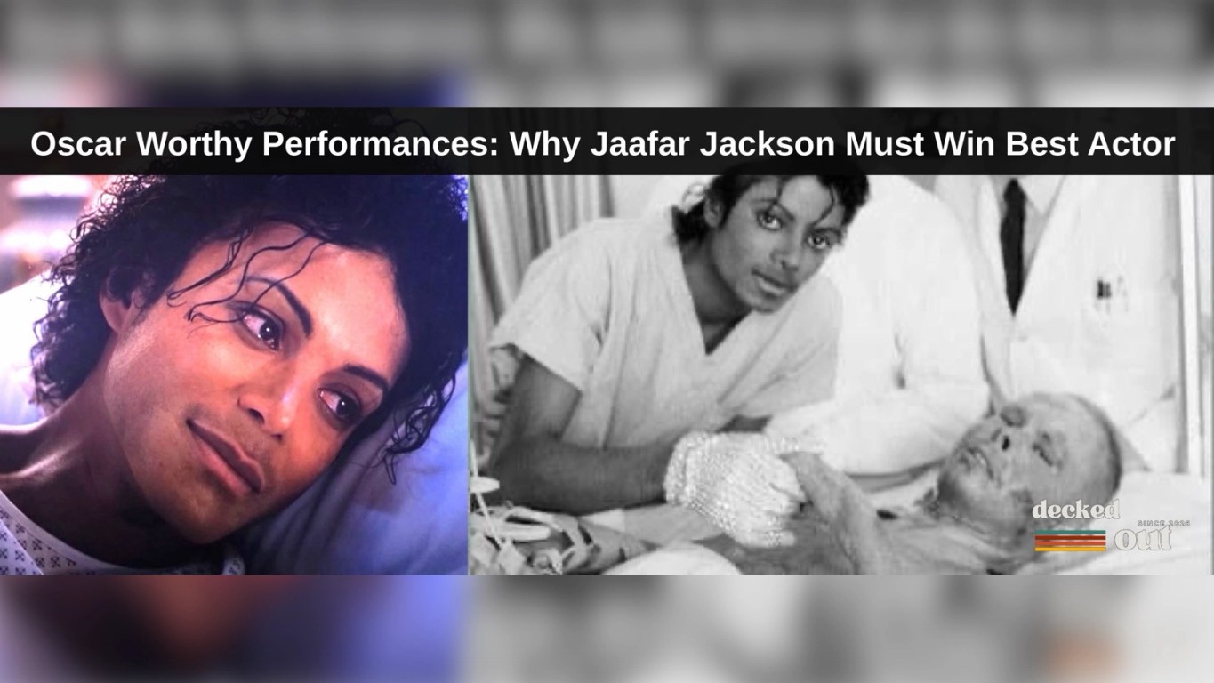 Oscar Worthy Performances: Why Jaafar Jackson Must Win Best Actor: Left: Jaafar Jackson portraying his Uncle Michael Jackson. Right: Michael Jackson