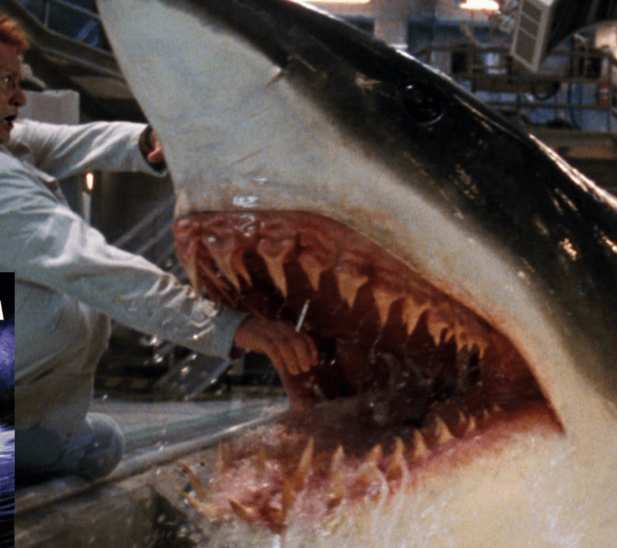 A still from Deep Blue Sea (1999)