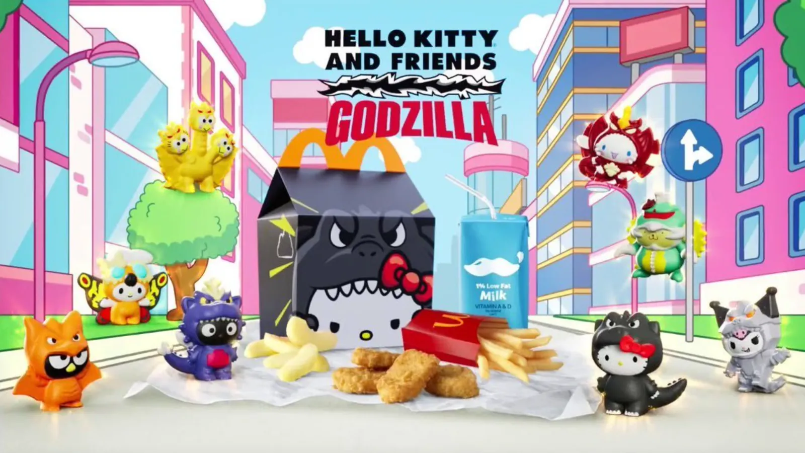 McDonald’s Is Dropping an Epic ‘Cute Meets Kaiju’ Hello Kitty x Godzilla Happy Meal