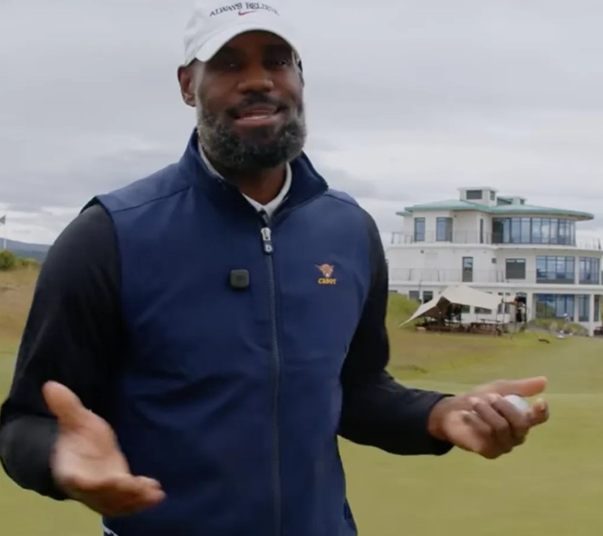 A still of LeBron James' golf channel