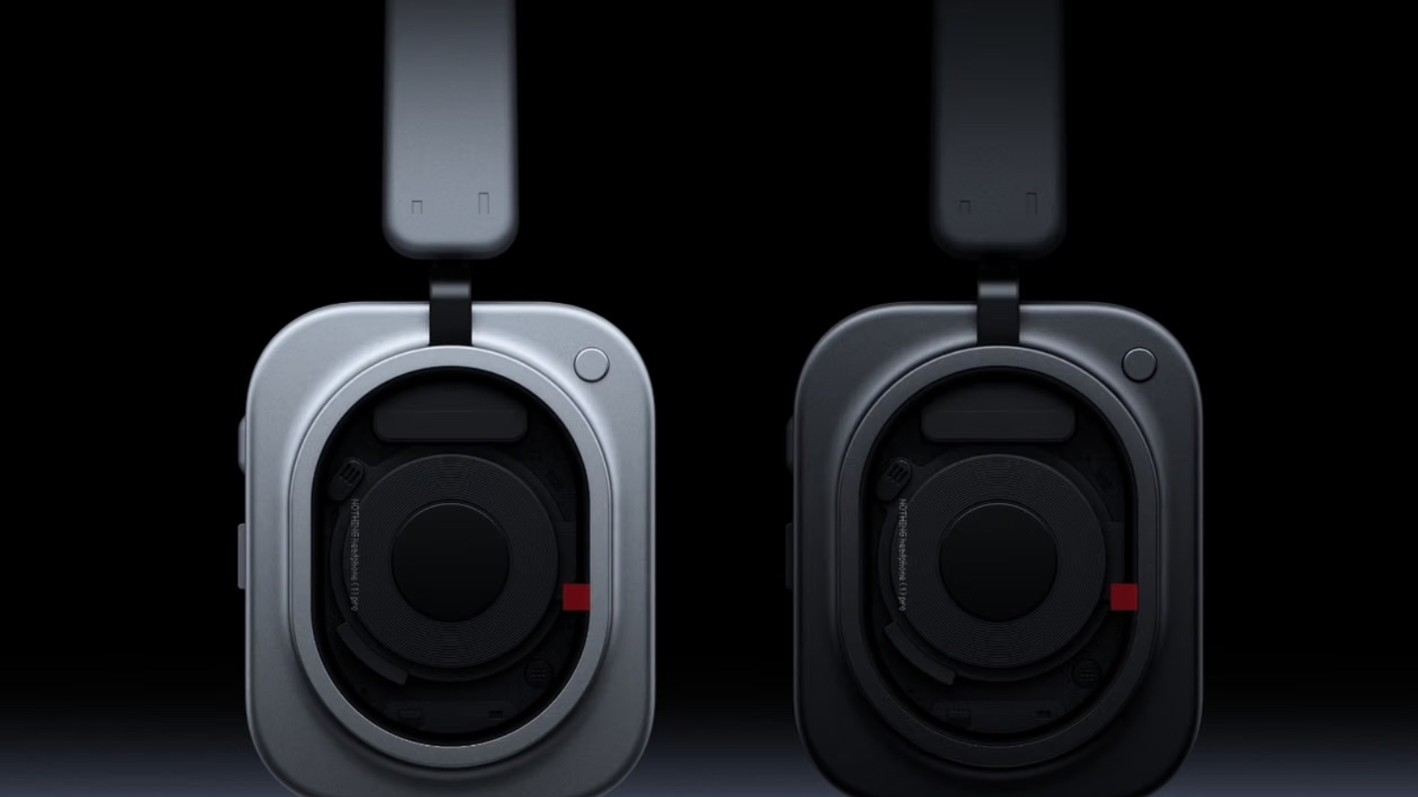 A look at the Nothing Headphones with a silver and black design